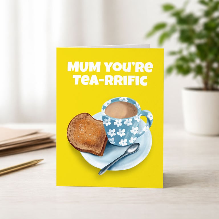 You're Tea-rrific Mother's Day Personalised Greeting Card