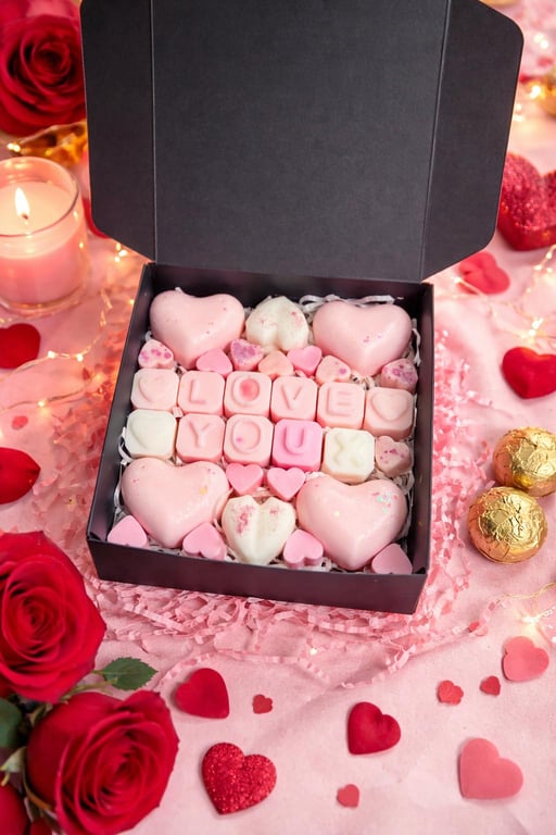 Love You Hearts Wax Melt Gift Set, Perfume Inspired, Vegan, UK Handmade
