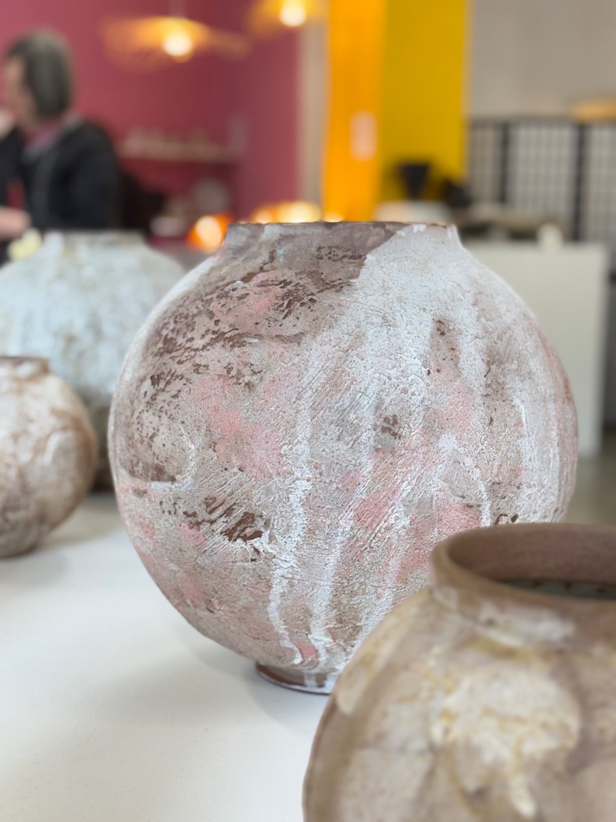 Hand built, textured vessel from the Moon Series 