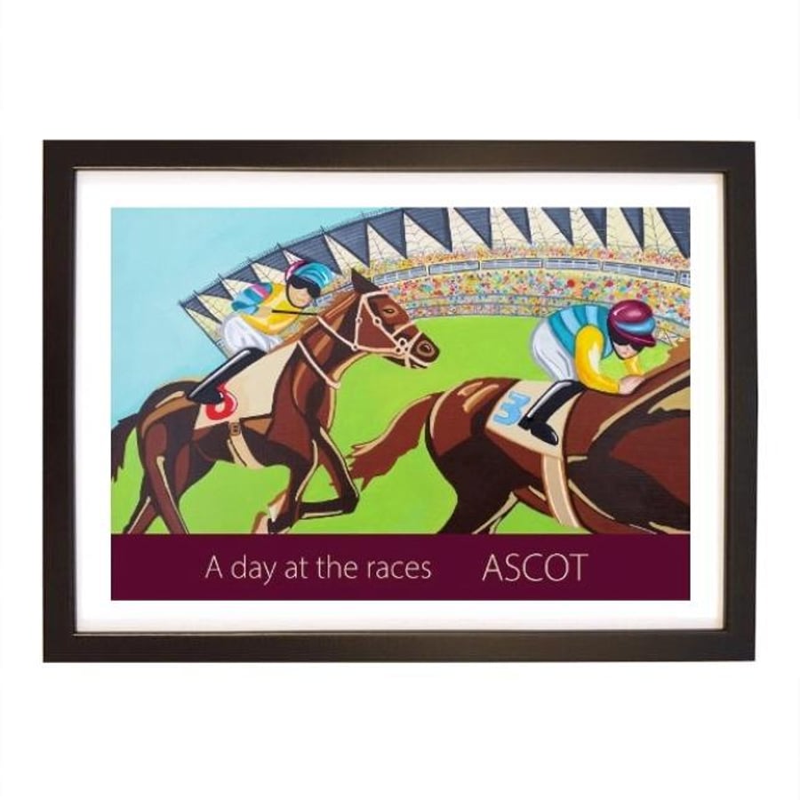Ascot travel poster print by Susie West