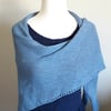 Cotton Shawl, Blue Shawl, Wrap, Stole