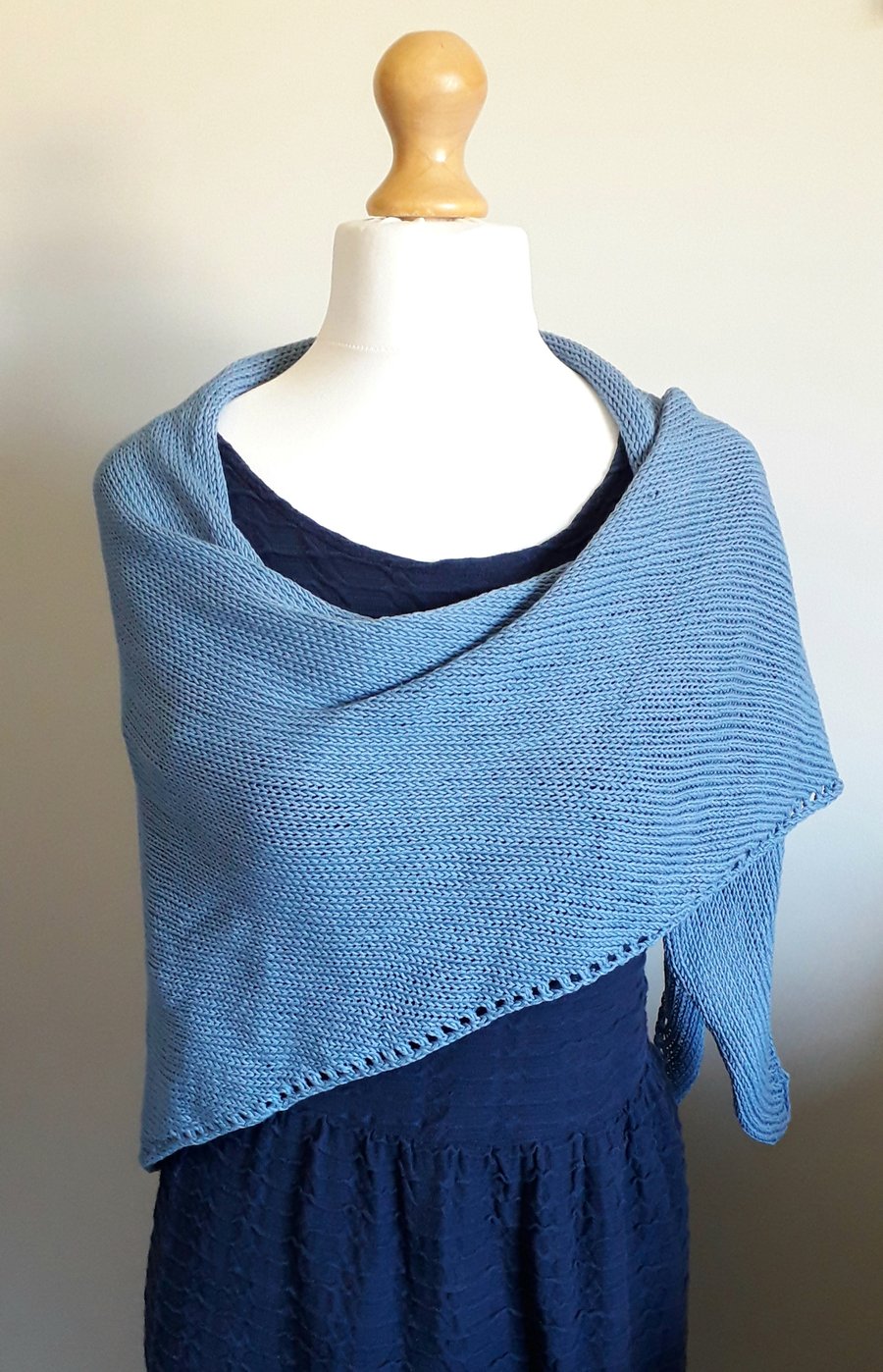 Cotton Shawl, Blue Shawl, Wrap, Stole