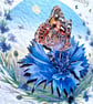 A Luxury Happy Birthday - Painted Lady Butterfly Handmade Card - unique design - Image 2