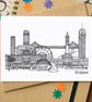 Brisbane Skyline Greetings Card - Image 1