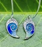 Fine silver and enamel earrings  - Image 2