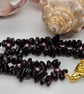 Garnet Gemstone Bracelet with Magnetic Clasp