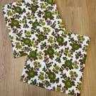 Two 50cm Square Cushion Covers Newly Hand-Made With Vintage Fabric