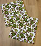Two 50cm Square Cushion Covers Newly Hand-Made With Vintage Fabric