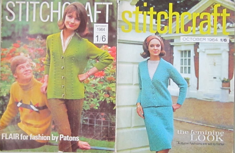 SALE 2 Vintage 1960 s Stitchcraft  Magazines