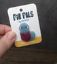 Book lovers bookworm pin badge - Image 1