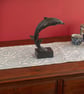 Leaping Dolphin Animal Statue Small Bronze Resin Sculpture - Image 7