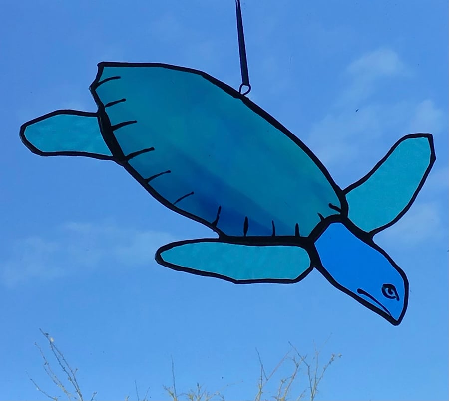 Stained Glass Turtle hanging