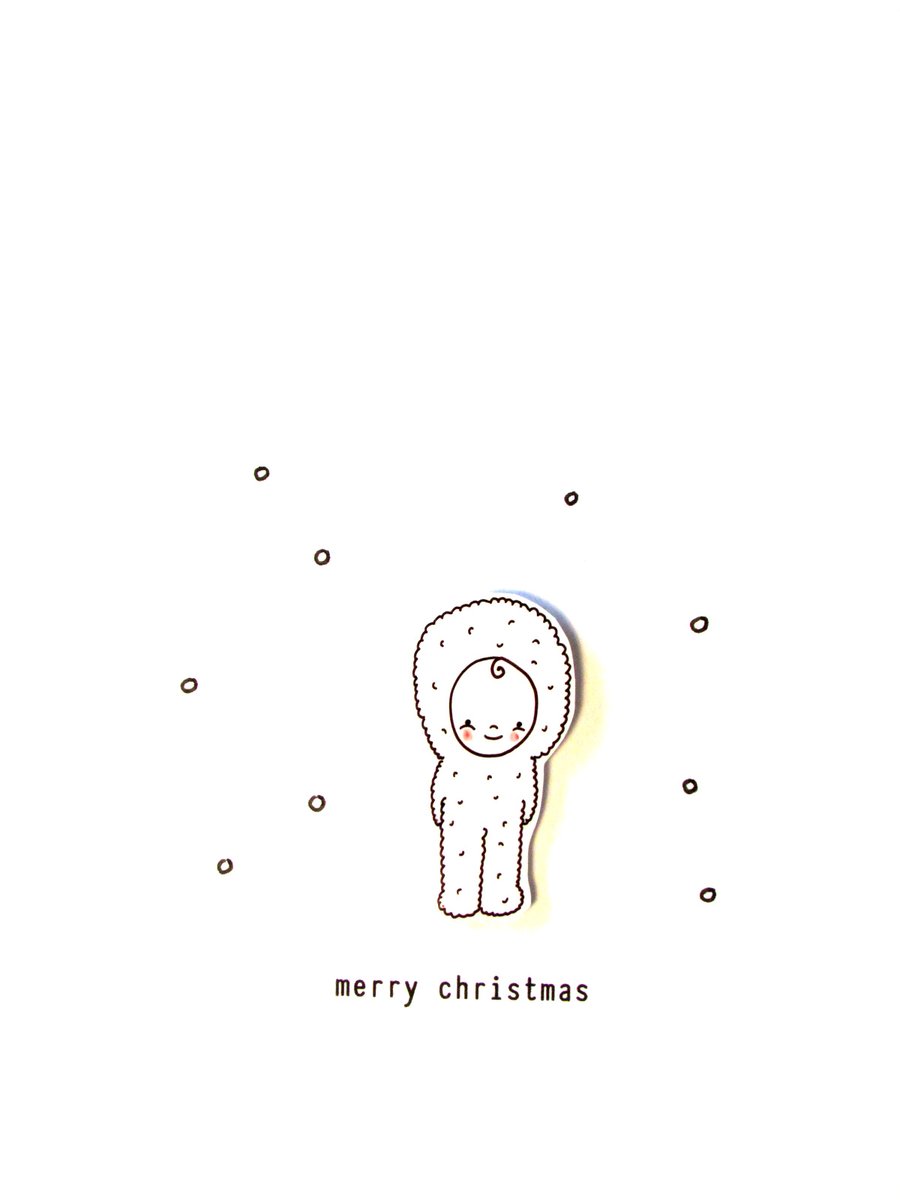 SALE  - christmas card - snow baby