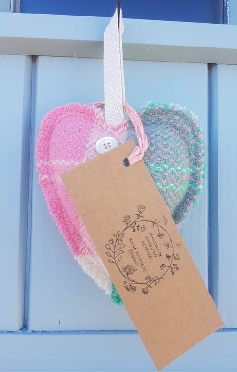 Seconds Sunday Hanging Heart Filled With Organic Lavender 