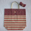 Fold Up Bag in Stripe Fabric