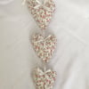 Pretty Roses Hanging Hearts, Cottage style Hearts, Home Decor, Gift Ideas.