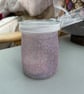 Glitter decorated glass jar tealight holder - Image 2