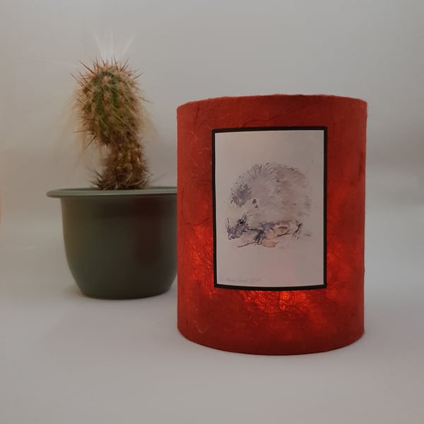 Hedgehog - Annie Hall Wildlife Print (red lantern)