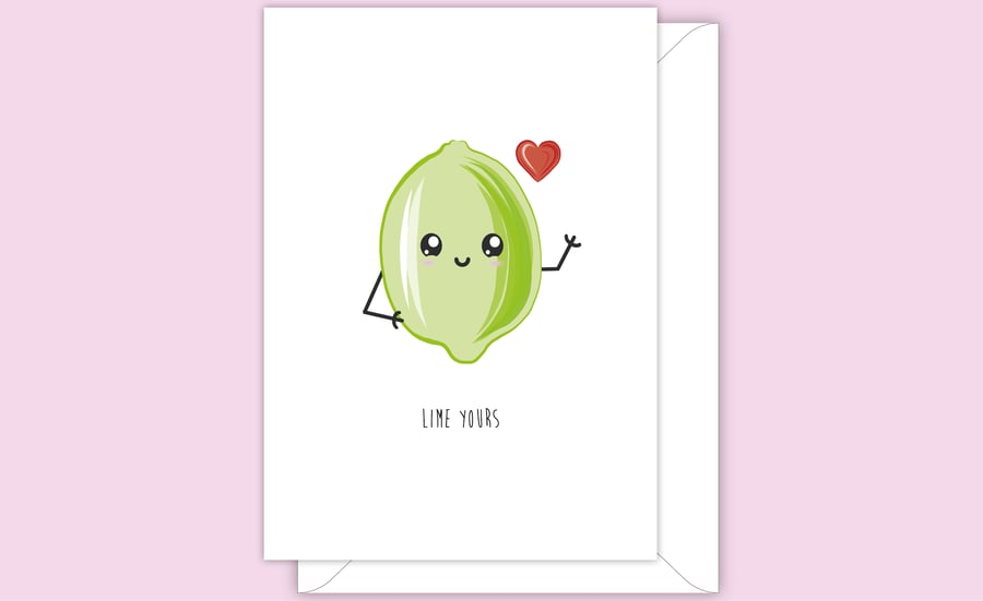 Funny Anniversary Card, Lime Yours