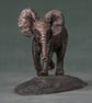 Playing Baby Elephant Animal Statue Small Bronze Resin Sculpture - Image 4