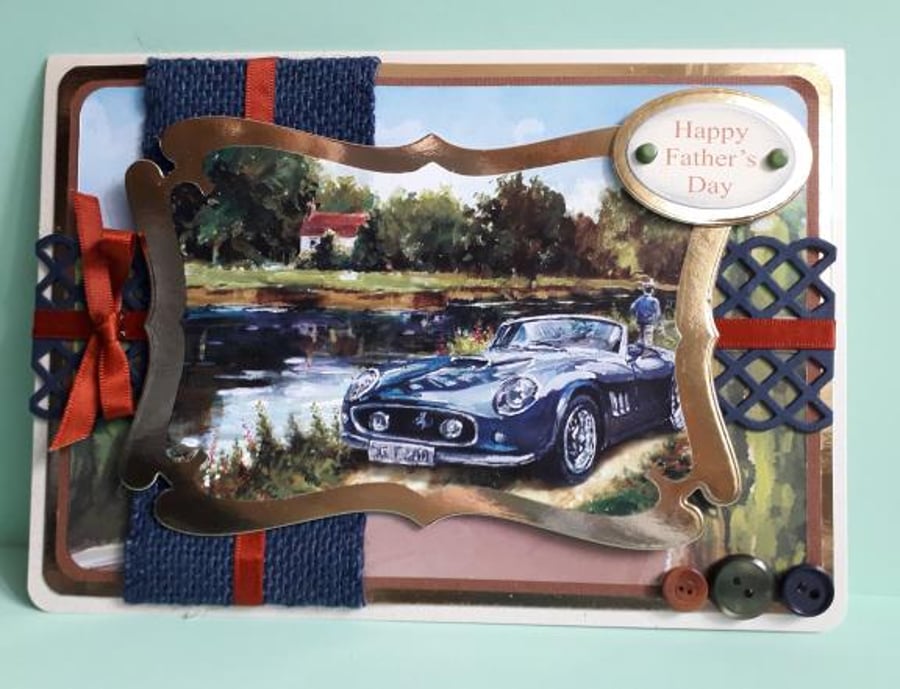 SOLD Sports Car Father's Day Card