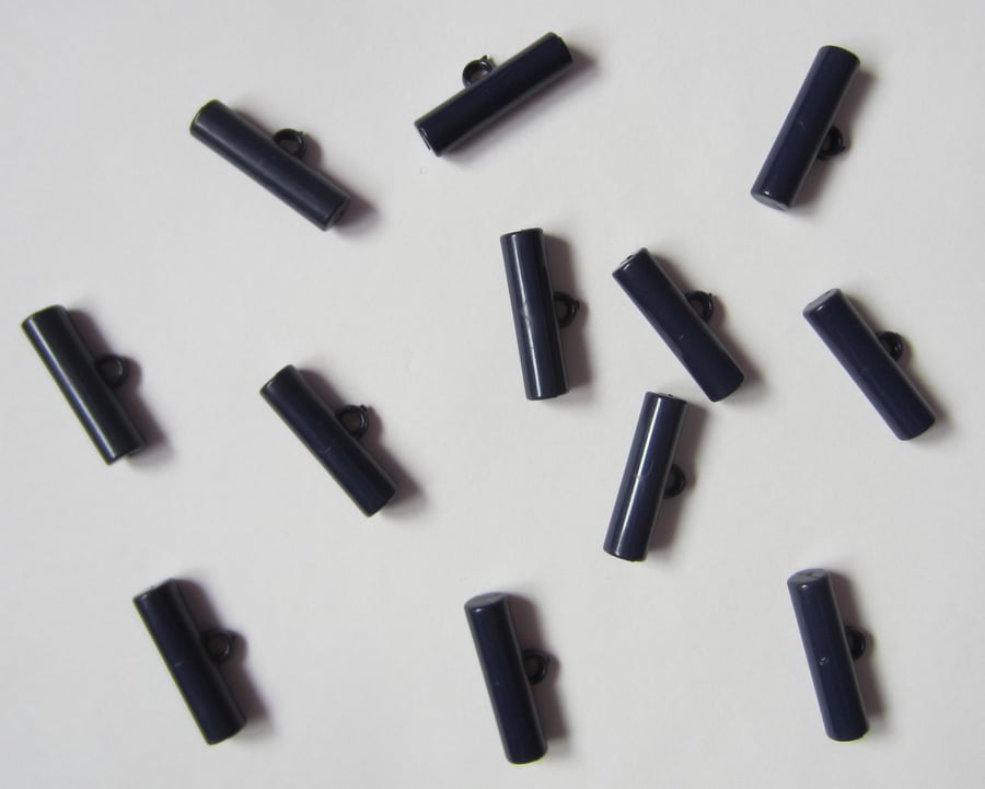 12 Navy Blue Toggle Buttons