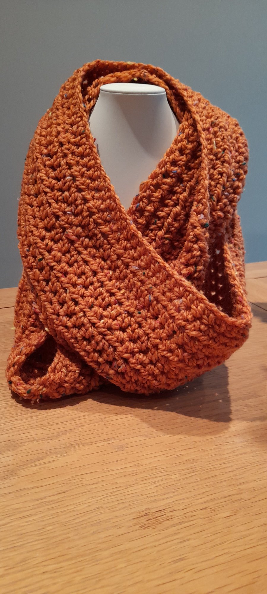 Chunky Crocheted Infinity Scarf