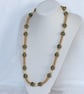 Long Gold and Green Captured Pearl Necklace - Image 2