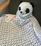 Hand-Crocheted Baby Comfort Blanket – Soft White Snuggle Throw (6–12 Months) - Image 4
