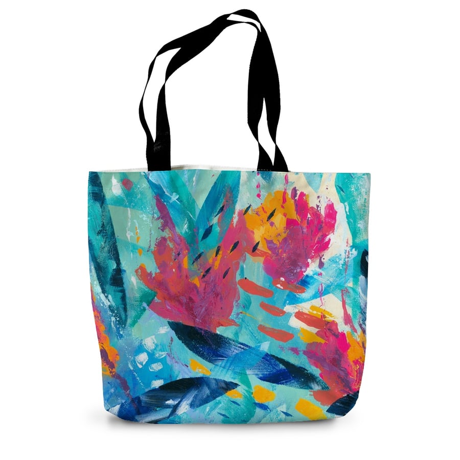Tropical Seas Tote Bag, Colourful Art Bag
