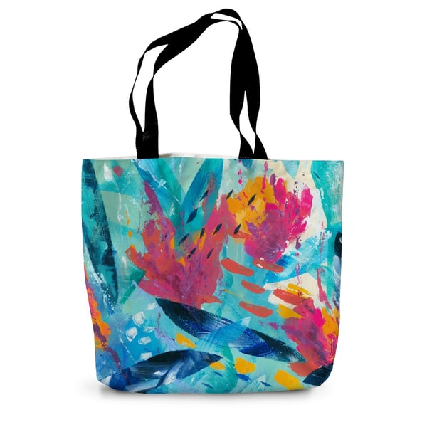 Tropical Seas Tote Bag, Colourful Art Bag, Includes Postage