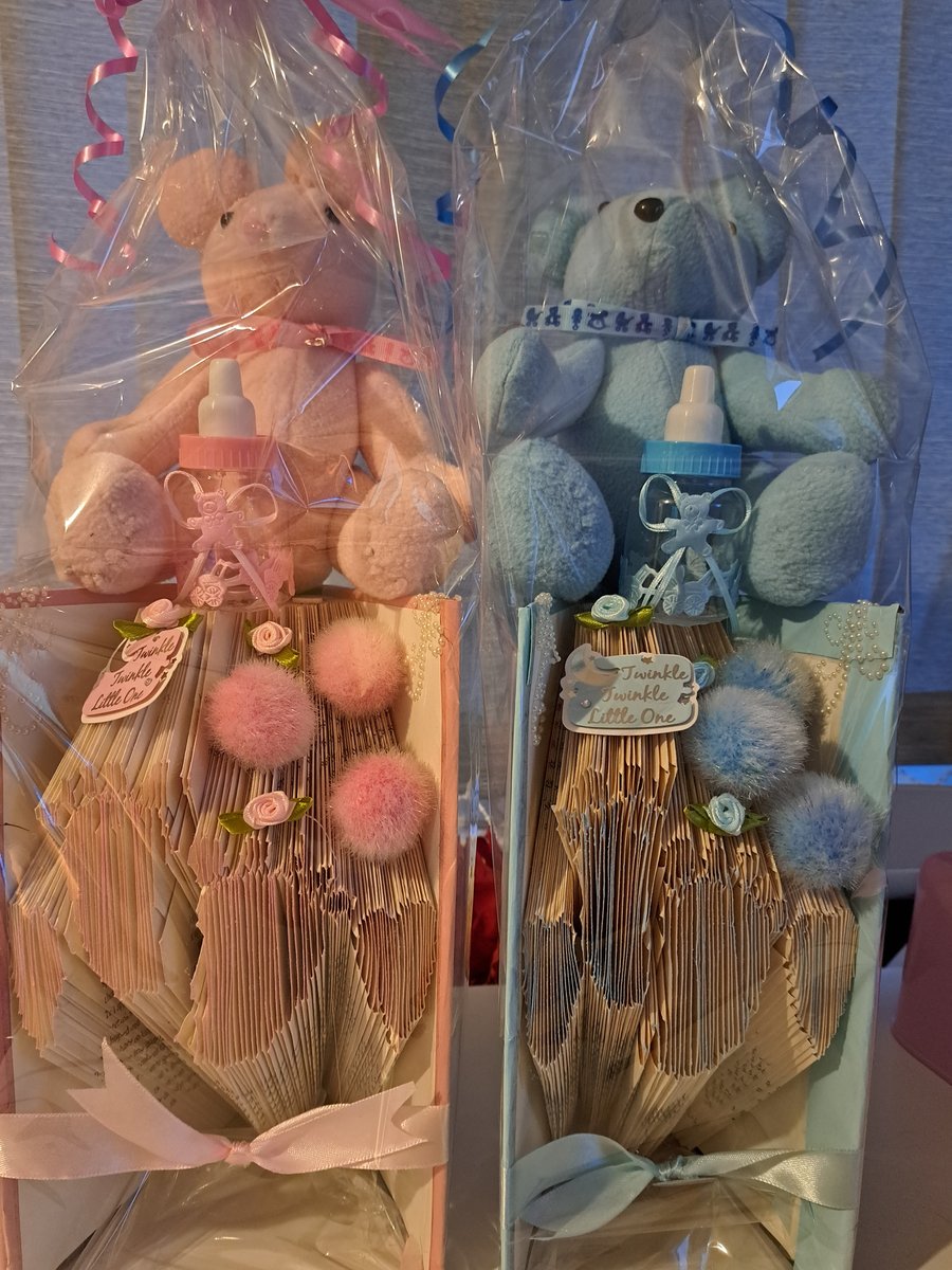 Book fold book art  new baby