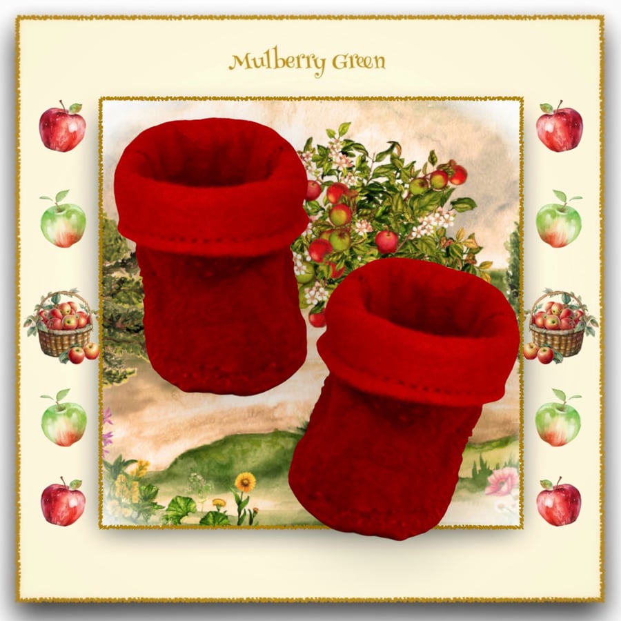 Reserved for June - Red Ankle Boots 