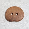Button wooden, eco handcrafted reclaimed timber, natural handmade supplies