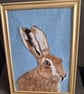 Needle Felted  Hare Portrait  Handmade Wool Wall Art - Image 6