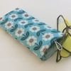 Glasses case, sunglasses soft case, stylised flowers