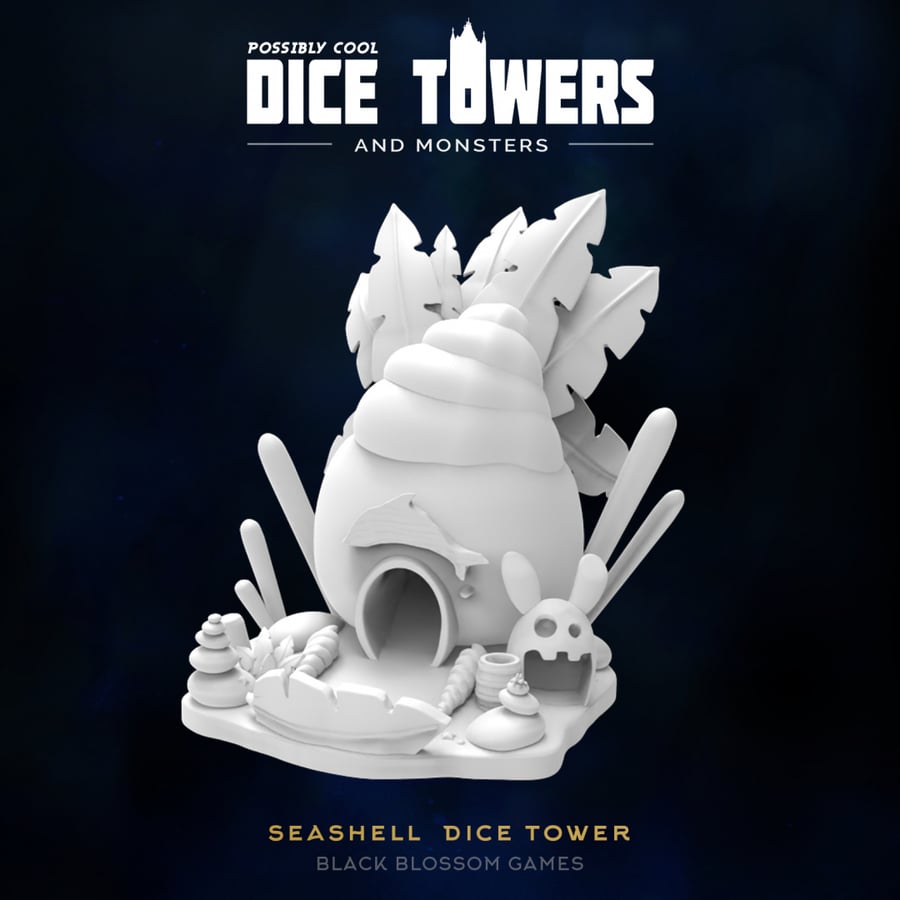 Possibly Cool Dice Towers - Seashell - DnD Pathfinder Tabletop RPG