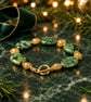 African Turquoise Jasper Bracelet Toggle Clasp - Image 1