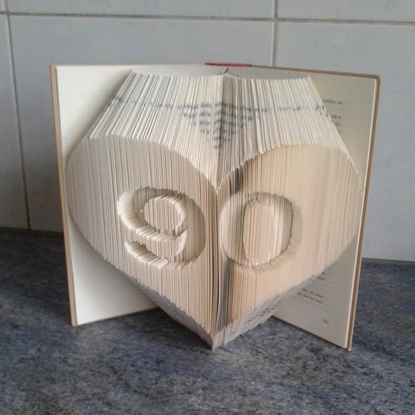 90 in a Heart COMBI Book Folding Pattern - EMAILED PDF PATTERN