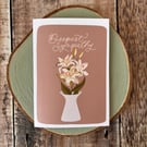 Lily Sympathy Card: Modern Calligraphy Bereavement Card