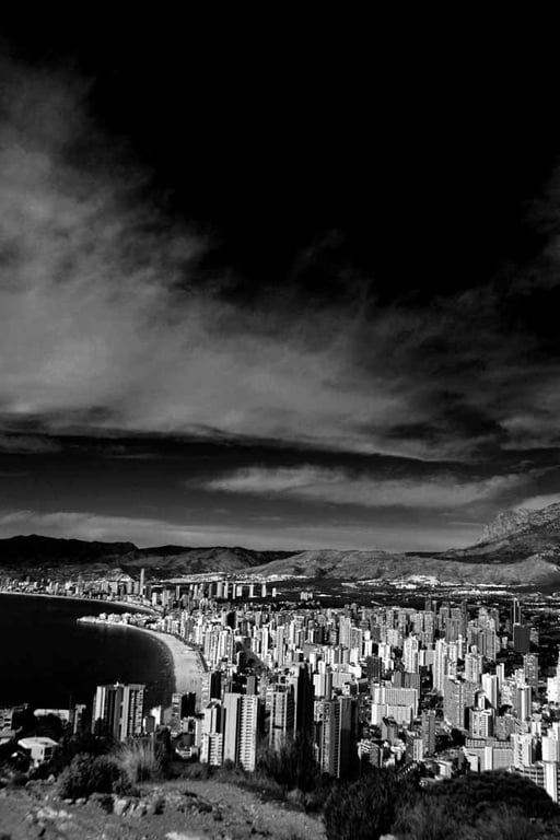 Benidorm Cityscape Skyline Costa Blanca Spain Photograph Print