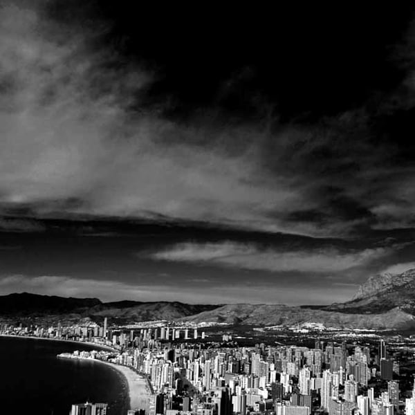 Benidorm Cityscape Skyline Costa Blanca Spain Photograph Print