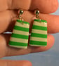 Short Stripe Drop Earrings - Image 2
