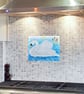 Splashback, Handmade Tile mural with a Swan  - Image 6