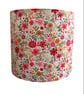 Handmade Floral Cotton Fabric Lampshades Drum Shape Spring Flowers