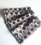 Handwoven Lambswool Cowl in Tan and Navy 5 - Image 5