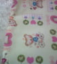 Teddy Bears on Bikes and Rollers Skates with Pink Hearts Fabric Bag - Image 3