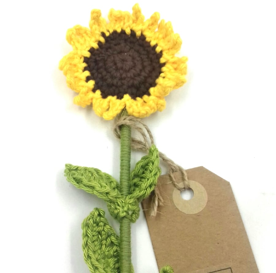 Crochet Sunflower Alternative to a Card 