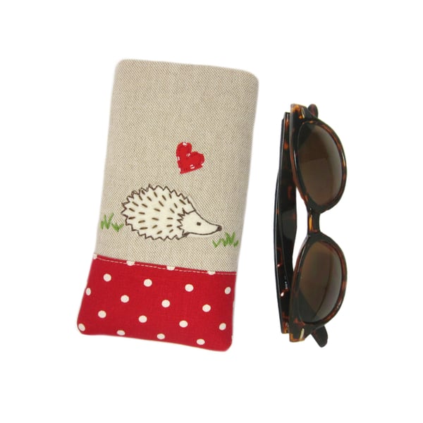 Hedgehog Glasses Case, Personalised Glasses Case