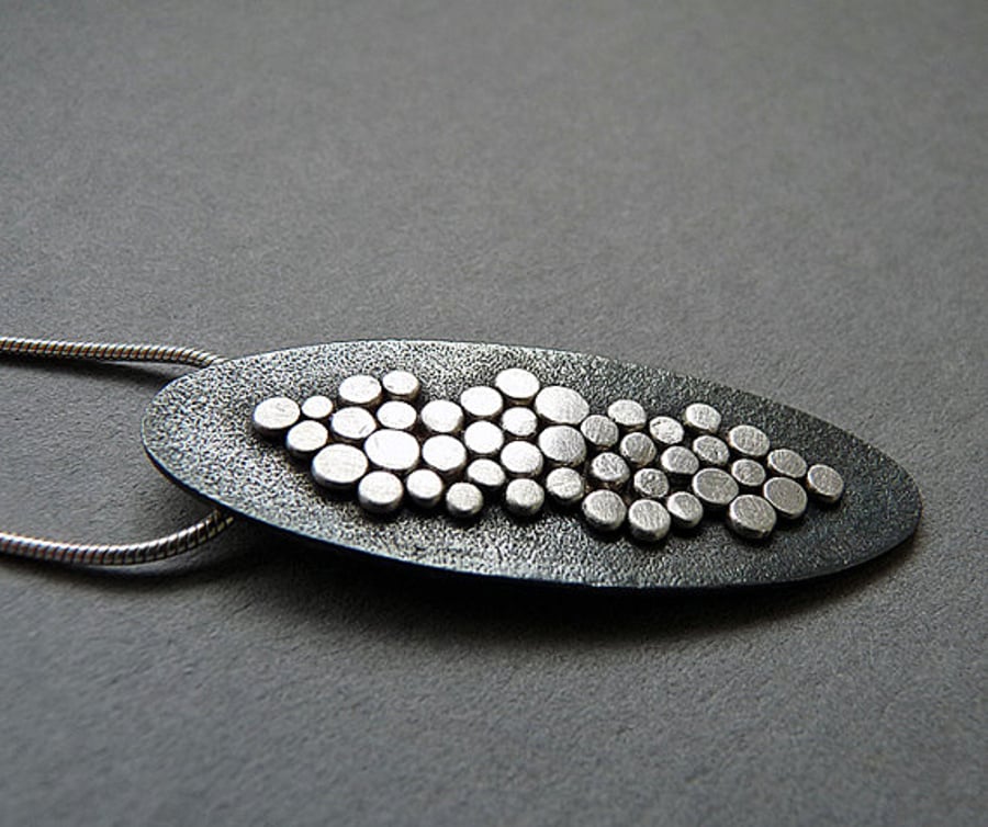 Sterling Silver Oval Pendant, O2